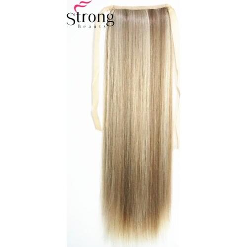 StrongBeauty 22inch Long Straight Wrap Around Ponytail Hair Extension Synthetic 140-150g COLOUR CHOICES