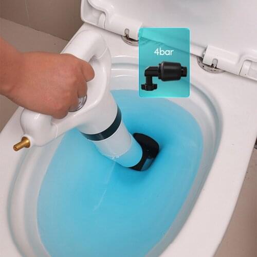 Portable Inflatable Pipe Clogged Remover Sewer Toilet Plungers Dredge Home One Shot Kitchen Floor Blaster Air Drain Cleaning Too