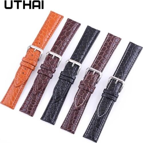 UTHAI P02 20mm Watch Strap Genuine 22mm Watch Band 12-24mm Watch Accessories High Quality 18mm Leather Watch Strap Watchbands