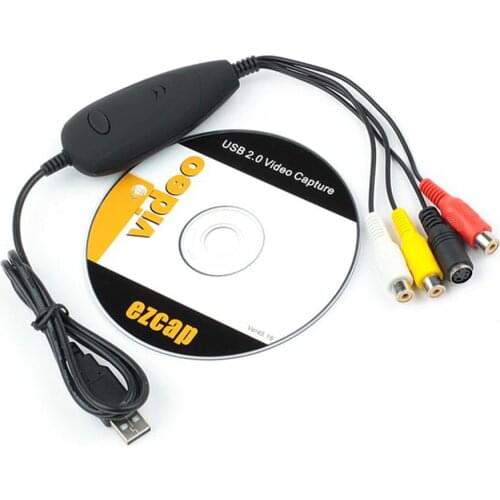 Video Camera Recorder USB Audio Video Capture Card Convert Analog Video From VHS 8MM DVD Player Support Win7/8/10