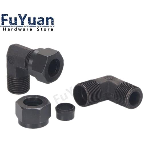 1PCS High Pressure Tubing Transition Joint Male thread 1/8 1/4 3/8 Hydraulic Carbon Steel Card Sleeve Pipe Fittings Connector