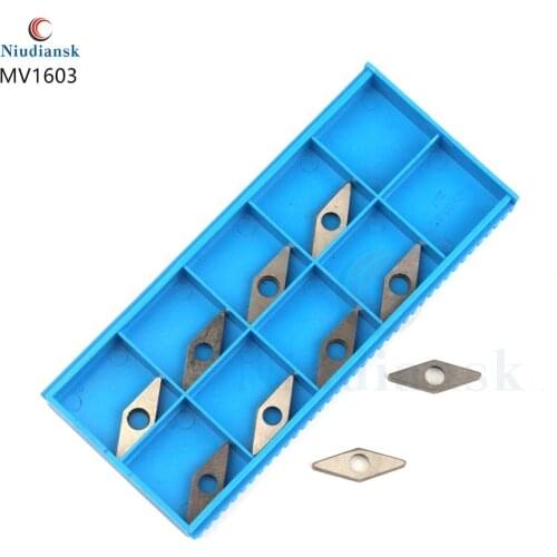 10pcs High Quality MV1603 V-Type Rhombus Carbide Insert Shim Seats For CNC Lathe Tool Holder CNC Knife Pad For CNC Turning Tools