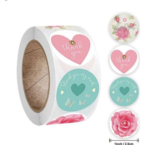 100-500PCS Hand Drawing Thank You Stickers Cartoon Kid Gift Toy Labels for Children Reward Presnet Decor Shipping Package Seals