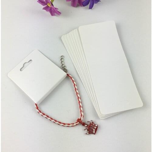 120pcs Square ornament Kraft Paper card Jewelry Necklace Blank Cards for Pendant /chain Packaging Displays Card 12x5cm