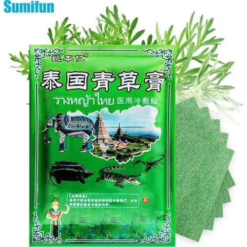 16pcs Hot Thailand Herbal Analgesic Plaster Back Neck Shoulder Joint Pain Relief Patch Lumbar Muscle Ache Sprain Arthritis Patch