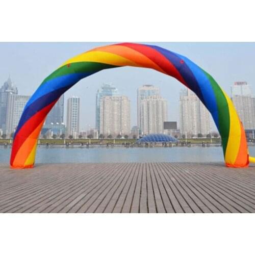 20ft*12ft D=6M inflatable Rainbow arch for Advertisement with blower 220v High quality NE
