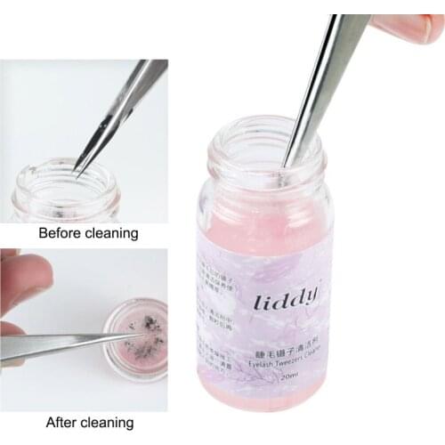 20ml Professional Eyelash Glue Remover Liquid Eyelash Tweezers Cleaning Sponge Eyelashes Extension Cleaner Makeup Accessories