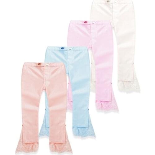 2016 Spring Summer Korean Childrens Garment Girl Baby Lace Pants Edge Underpant Girl Leisure Time Joker Compact Length Pants