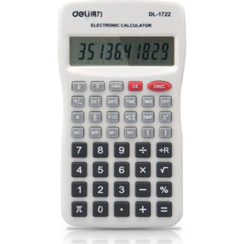 2018 Rushed Real Calculator Graphic Led Calculator Scientific Deli 1722 Slim Time And Date Display For Students