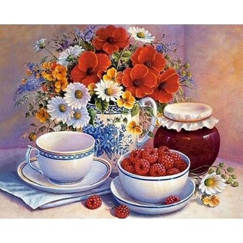 5D DIY Diamond Embroidery Flowers fruits Full Square/Round Drill Diamond Painting Cross Stitch Picture Handicraft Home Decor Kit