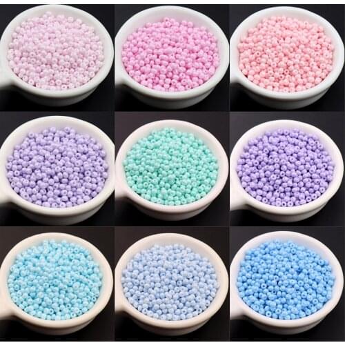 8/0 Uniform High Gloss Opaque Glass Beads 3mm Round Pearly Solid Seedbeads For DIY Craft Garments Sewing Suppliers 330Pcs