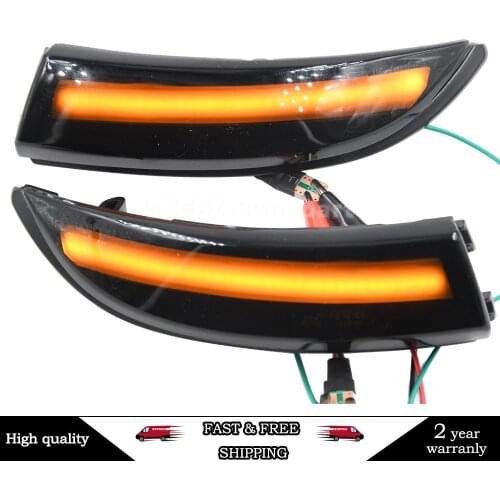 Car LED Dynamic Turn Signal Light Rearview Mirror Light Blinker For Ford Fiesta MK7 B-Max 2008-2017 Focus 2014-2018