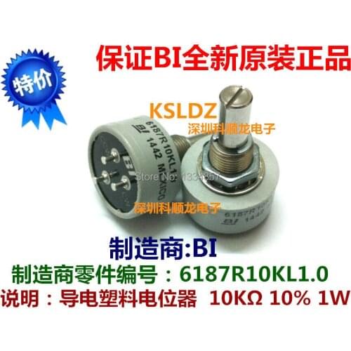 BI TECHNOLOGIES/TT ELECTRONICS 6187R10KL1.0LF 6187R10KL1.0 Precision Potentiometers 10KOHM, 2W original New