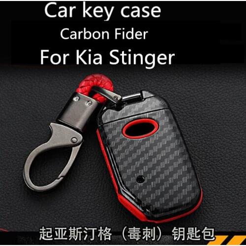For Kia Stinger key case Stinger special key shell Carbon Fider appearance modification