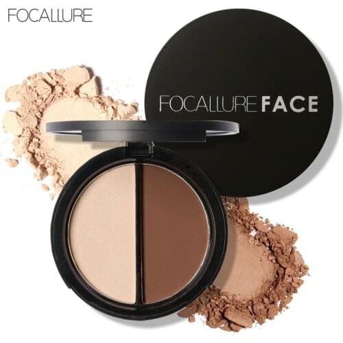 FOCALLURE Shimmer Bronzer and Highlighters Powder Makeup Concealer Highlighter for Face Stick Palette Makeup Contour TSLM1