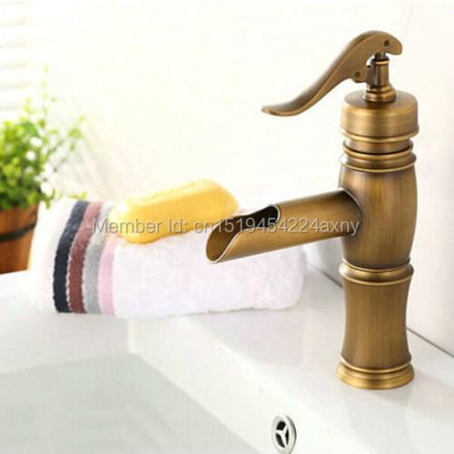 Gizero Euro Style antique brass faucet short bathroom Toilet faucets brass washbasin taps Home Improvement GI65