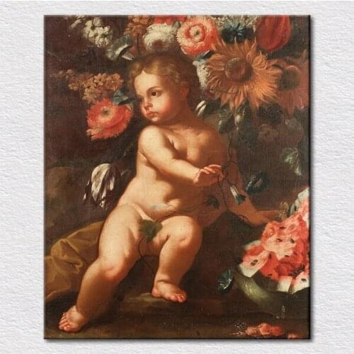 Quality home decor art craft HD Prints picture angels oil painting little angel picture painting print