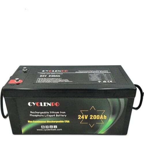 Factory wholesale lifepo4 lithium ion 24v 200ah solar battery for energy storage