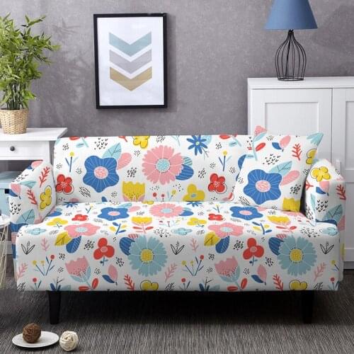 Cartoon Design Stretch Corner Sofa Cover For Living Room Home Decor Elastic Couch Covers Anti-dirty Combination Slipcovers