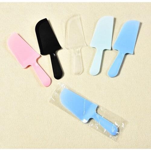 New Cake Cream Knife Food Grade Plastic Spatula Smoother Knife Icing Frosting Spreader Cake Cutter Cake Cream DIY Knife