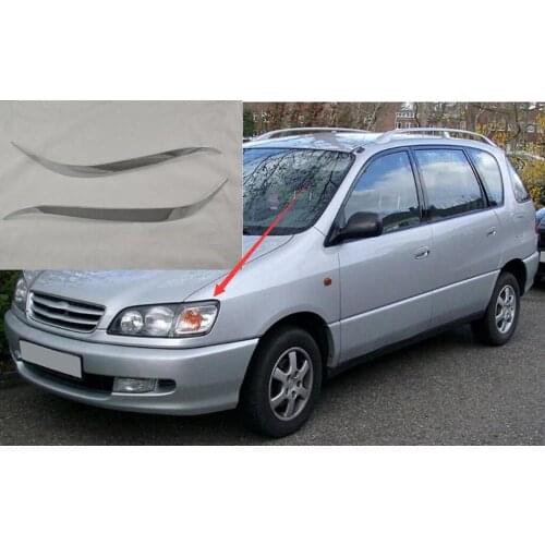 Head lights eyebrow 2PCS ABS Chrome Exterior Front Head Light Eyebrow Cover Trim For Toyota Picnic Ipsum 1995-2001