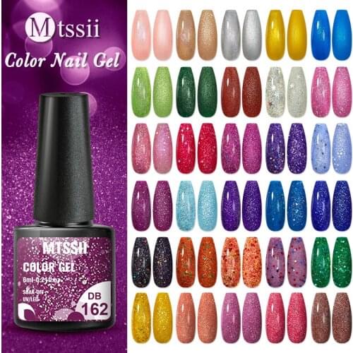 Mtssii Nail Gel Polish Semi-permanent UV LED Lamp Glitter For Manicure Set Nail Art Nail Base Top Coat Gel lacquer Varnishes