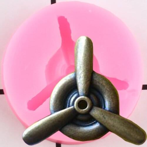 Airplane Propeller Silicone Mold Candy Resin Molds Sugarcraft Cupcake Fondant Cake Decorating Tools Chocolate Gumpaste Moulds