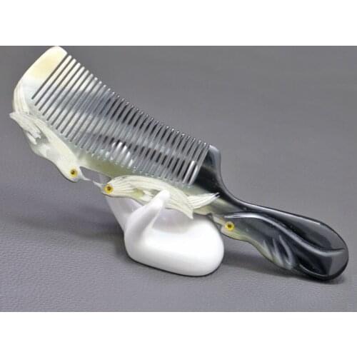 Natural Horn Comb Fine Tooth Comb Anti Static Hair Comb Care Hair Massage Comb Handmade Of Ox Horn Comb