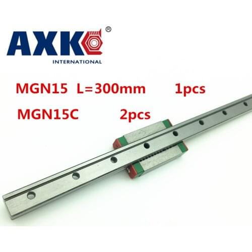 2019 Sale Cnc Router Parts Linear Rail Axk 1pc 15mm Width 300mm Mgn15 Linear Guide Rail + 2pc Mgn Mgn15c Blocks Carriage Cnc