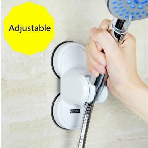 Adjustable Shower Head Holder Super Strong Vacuum Suction Cup Hand Held Shower Bracket Reusable Waterproof Heavy Duty Wall Mount