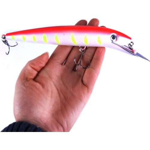 19.7cm 45g Minnow Fishing Lure Wobblers Metal Tongue Plastic Body Hard Bait Iscas Artificiais pesca Winter fishing tackle