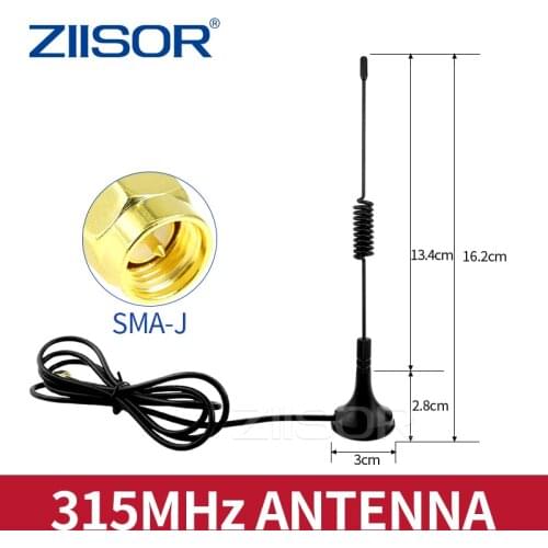 315MHz Whip Magnetic Antenna 315M Wireless Module LoRa Data Transmission SMA Signal Enhanced Power Remote Control
