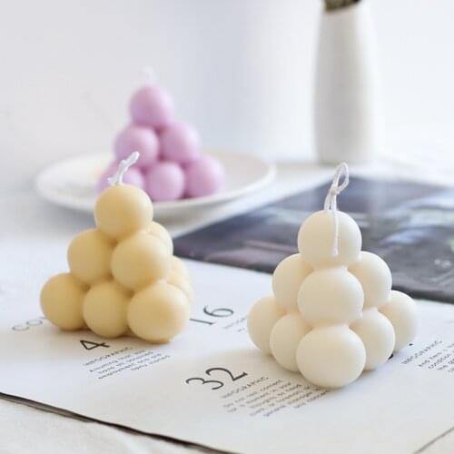 Geometric Magic Balls Silicone Candle Making Mold Newest Pyramid For Handmade Soap Kitchen Tools Cake Decorative Moulds