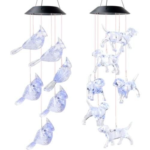 LED Solar Wind Chimes Color Changing Hanging Wind Bell Decorations for Indoors Outdoors Fences Courtyards Windows Yard Garden