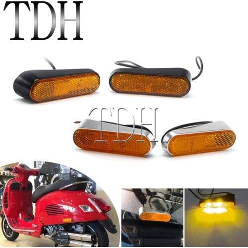 For Piaggio Vespa GTS 300 Sprint/Primavera 150 LED Motorcycle Turn Signal Indicator Light Turning Amber Lamp Scooter Accessories