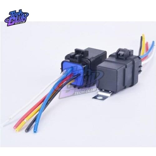 Waterproof Automotive Relay DC 12v 5pin 40a Car Relay 12v 4pin Terminal Auto Relay Integrated Wired