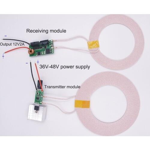 50mm Long-Distance 12V 1.5A High-Current Wireless Charging Power Supply Module Chip Solution