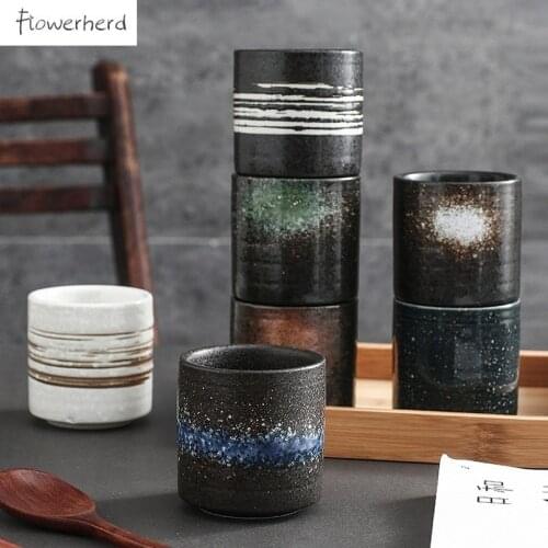Japanese Style Ceramic Porcelain Tea Cup Teaware Sake Cup Kung Fu Tea Set Cup Restaurant Characteristic Clay Teacup