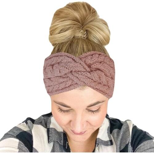 Ribbed Knitted Women Hair Bands Vintage Western Style Fashion Keep Warm Female Headband Sport Korean Style Elegant Female Turban