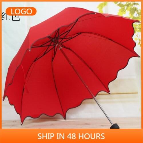 Womens umbrellas ruffle creative female umbrella provides a comfortable sunscreen umbrella for the princess free sale 3
