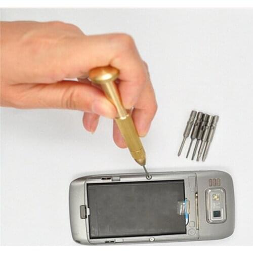 1PCS 0.4mm Made of copper multi-function screwdriver set of mobile phone repair kit can be changed head repair tool