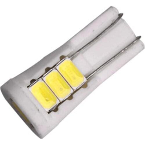 100pcs Ceramics Clearance Lights 8SMD 5730 Marker Lamp Led T10 W5W 194 501 Tail Side Bulb Wedge Parking Dome for Car Lights