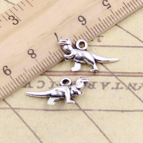 20pcs Charms Dinosaur t-rex 20x12mm Tibetan Silver Color Pendants Antique Jewelry Making DIY Handmade Craft