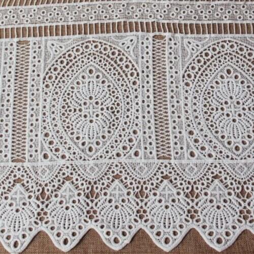 2yds 2018 New White African Lace Fabric High Quality Water Soluble Guipure Cord Lace Fabric For Nigerian Wedding Dress Material