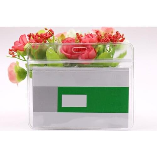 4X3inch Soft Badge Holder Health Card Card Protective Case Waterproof PVC Soft Business Card Case Holder Home Office Storage