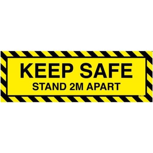YYDS 5PCS Keep Safe Stand 2M Apart Stickers for bus Station Social Distance Marker