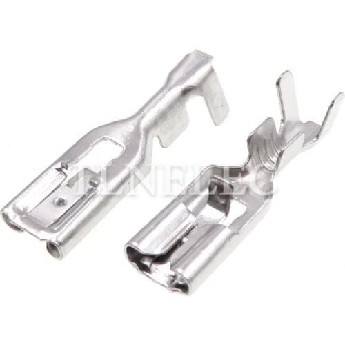 50pcs 4.8 Series Automobile Cable Wiring Harness Terminal Famale Crimp Flat Plate Barbed Plug Connector Terminal DJ622C-D4.8A