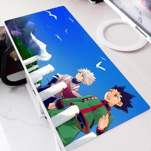 Gamer Accessories Mouse Pad Anime Desk Keyboard Backlit Mat Big Mousepad Xxl Gaming Computer Table Pads Hunter X Hunter Mausepad