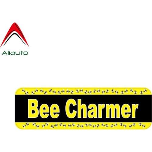 Aliauto Warning Car Sticker Creative Bee Charmer Interesting Decal Accessories PVC for VW Nissan Suzuki Peugeot Skoda,14cm*4cm