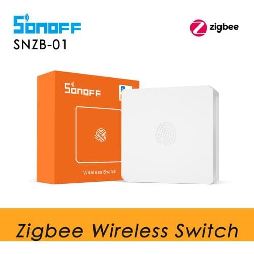 SONOFF SNZB 01 Zigbee Wireless Switch Work with Sonoff Zigbee Bridge Hub eWeLink App, Zigbee Smart Home Security Kit